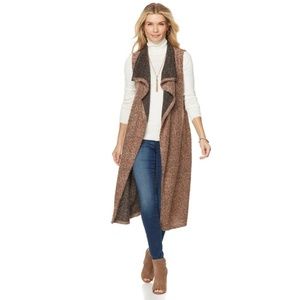 NWT Faith & Zoe Boho Drape-Front Cardigan Sweater
